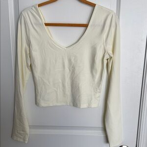 Lululemon Athletica Cream Long Sleeve Top
